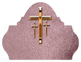 DARAY L 517 CP SH OR Copper 3 Crosses Shimmer Orchid Background